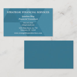Blue Geometric Shapes Finance Business Generic 名刺