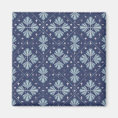 Blue Geometric shapes Pattern  マグネット (正面)