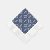 Blue Geometric shapes Pattern  縁ありカクテルナプキン (角)