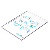 Blue Get 失った In What You Love Notebook ノートブック (左側)