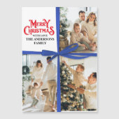 Blue Gift Wrapped Family Photo collage Christmas (正面)