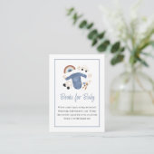 Blue Gingham and Toys Baby Boy Books for Baby Card エンクロージャーカード (スタンド正面)