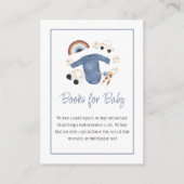 Blue Gingham and Toys Baby Boy Books for Baby Card エンクロージャーカード (正面)