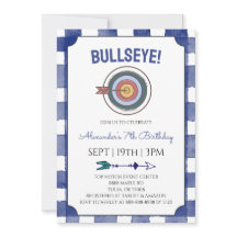 Blue Gingham Archery Birthday Party