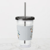 Blue Gingham Baby Cow Pastel Farm Aesthetic アクリルタンブラー (右)