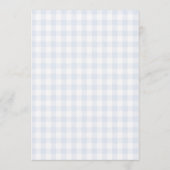 Blue Gingham Baby Shower 招待状 (裏面)