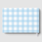 Blue Gingham Baby Shower Guest Book ゲストブック (裏面)