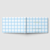 Blue Gingham Baby Shower Guest Book ゲストブック (全面)