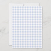 Blue Gingham Baby Shower Invitation 招待状 (裏面)