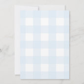 Blue Gingham Birthday Invitation 招待状 (裏面)