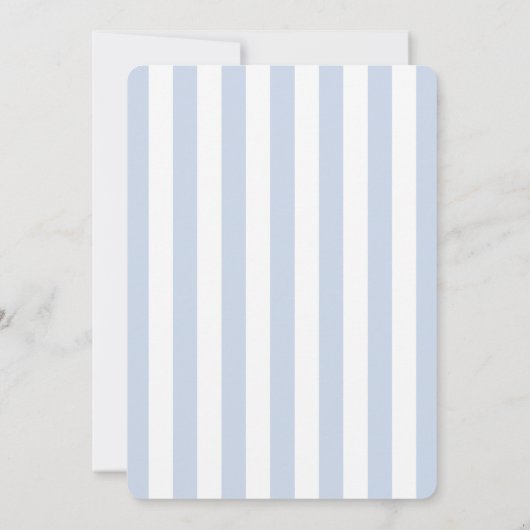 Blue Gingham Bow Cute Baby Shower 招待状 (裏面)