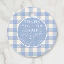 Blue Gingham Check Favor Tags フェイバータグ