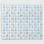 Blue Gingham Check for Baby Boy Nursery,Soft Plaid ラッピングペーパー (フラット)