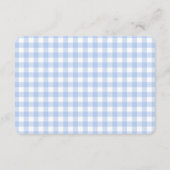 Blue Gingham Coquette Bow Share a Recipe エンクロージャーカード (裏面)