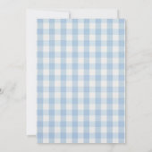 Blue Gingham Cowboy Baby Shower 招待状 (裏面)