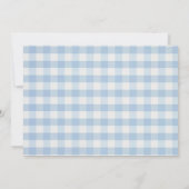 Blue Gingham Cowboy Photo Baby Shower 招待状 (裏面)