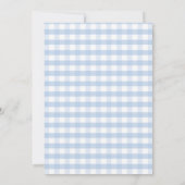 Blue Gingham Cutie Pie First Birthday Invitation 招待状 (裏面)
