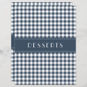 Blue Gingham Farmhouse Family Recipe Organizers (正面/裏面)