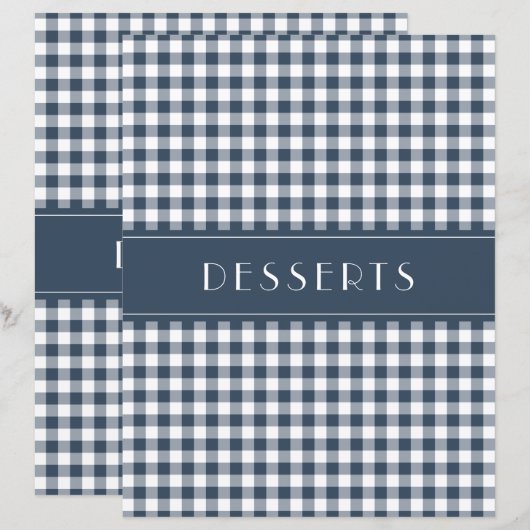Blue Gingham Farmhouse Family Recipe Organizers (正面/裏面)