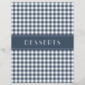 Blue Gingham Farmhouse Family Recipe Organizers (正面)