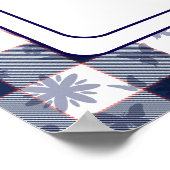 Blue Gingham Off the Market Bridal Shower  ポスター (角)