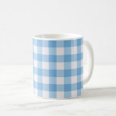 Blue Gingham Pattern コーヒーマグカップ (正面右)