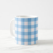 Blue Gingham Pattern コーヒーマグカップ (正面左)
