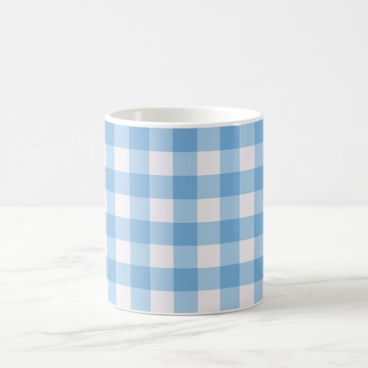 Blue Gingham Pattern コーヒーマグカップ (中央)