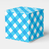 Blue Gingham Pattern フェイバーボックス (正面サイド)