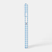 Blue Gingham Phone Case iPhone 16ケース (左側面)