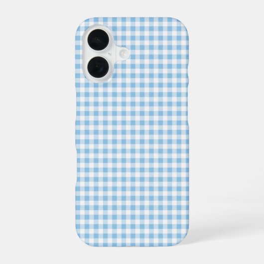 Blue Gingham Phone Case iPhone 16ケース (裏面)