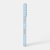 Blue Gingham Phone Case iPhone 16ケース (右側面)