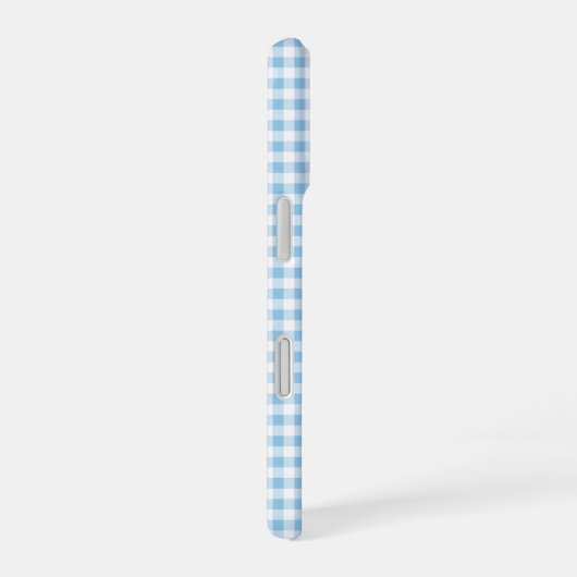 Blue Gingham Phone Case iPhone 16ケース (右側面)