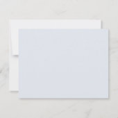 Blue Gingham Preppy Wavy Frame Nursery Note card 招待状 (裏面)