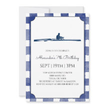 Blue Gingham Rowing Birthday Party