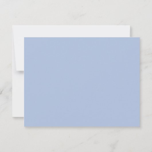 Blue Gingham Sailboat Nursery Note Card 案内状 (裏面)