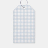 Blue Gingham Silly Goose Baby Shower ギフトタグ (裏面)