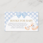 Blue Gingham Silly Goose Shower Books for Baby エンクロージャーカード (正面)