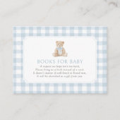 Blue Gingham Teddy Bear Books for Baby エンクロージャーカード (正面)