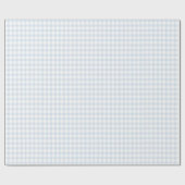 Blue Gingham Teddy Bear Neutral Baby Shower ラッピングペーパー (フラット)