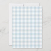 Blue Gingham Tennis 9th Birthday Party for Girls  招待状 (裏面)