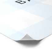 Blue Gingham Welcome Sign ポスター (角)