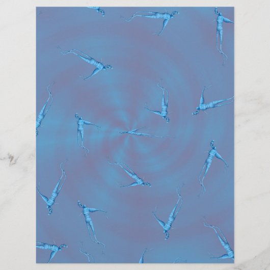 Blue Ginseng Man Bulk Scrapbook Paper Pages チラシ (正面)