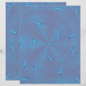 Blue Ginseng Man Scrapbook Paper 2-Sided Page (正面/裏面)