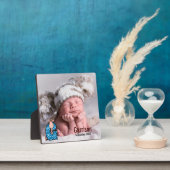 Blue Giraffe Letter Gベビー写真 フォトプラーク (インサイチュ)