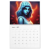 Blue Girl Calendar カレンダー (3月 2027)