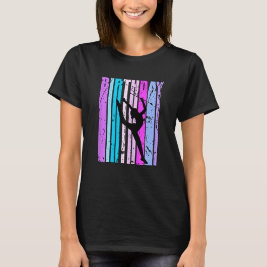 Blue Girls Rhythmic Gymnastics Womens Grandaughter Tシャツ (正面)