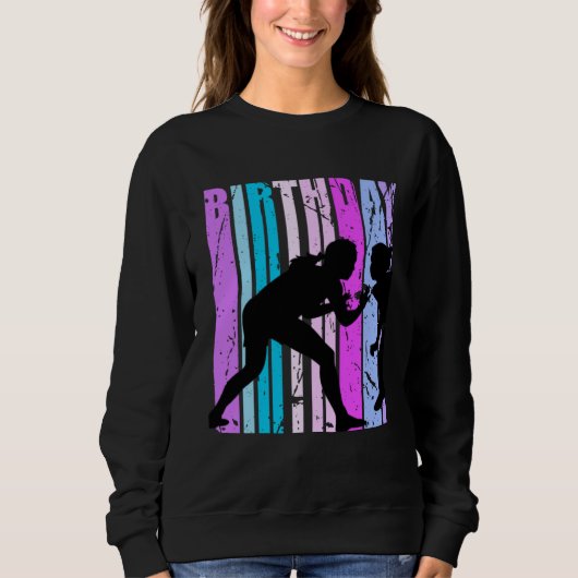 Blue Girls Wrestling Wrestler Womens Grandaughter スウェットシャツ (正面)