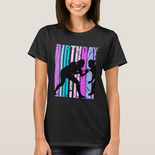 Blue Girls Wrestling Wrestler Womens Grandaughter Tシャツ (正面)