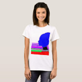 Blue Glitch Profile – Pop Art T‑Shirt Tシャツ (正面フル)